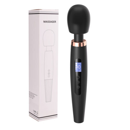 Massage Wand Vibrator Premium LED screen Powerful Cordless Massage wand Vibrator 10 patterns+4 speeds(302)